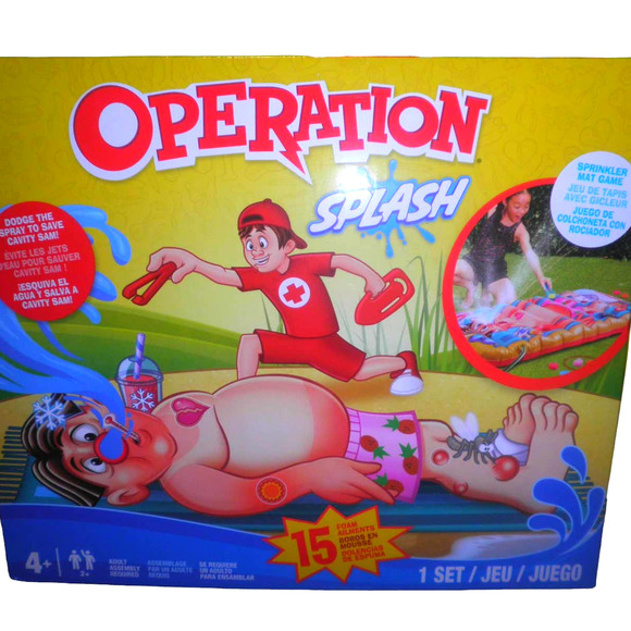 Hasbro Operation Splash Game – Family Game for Your Yard – More Water, More Fun! - Picture 1 of 10